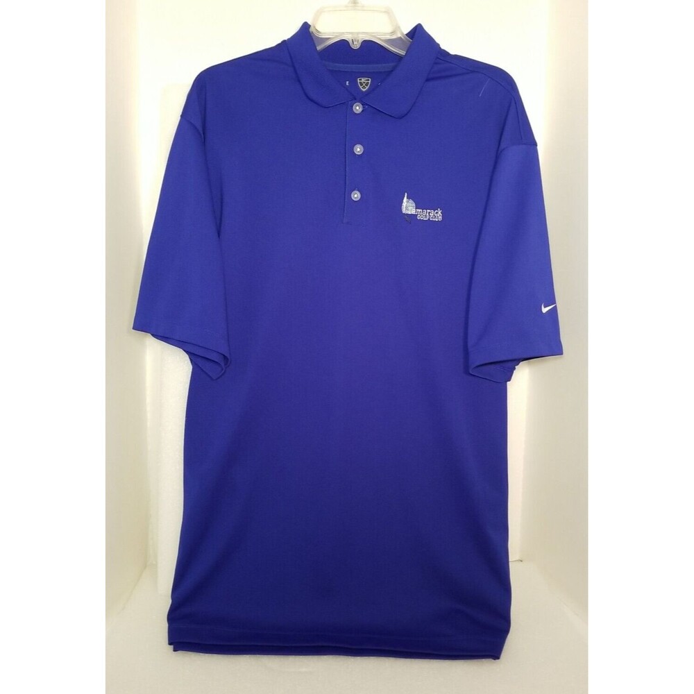 Nike Golf Standard Fit Dri Fit Blue Polo Shirt XL Tamarack Club Embroidered  T15